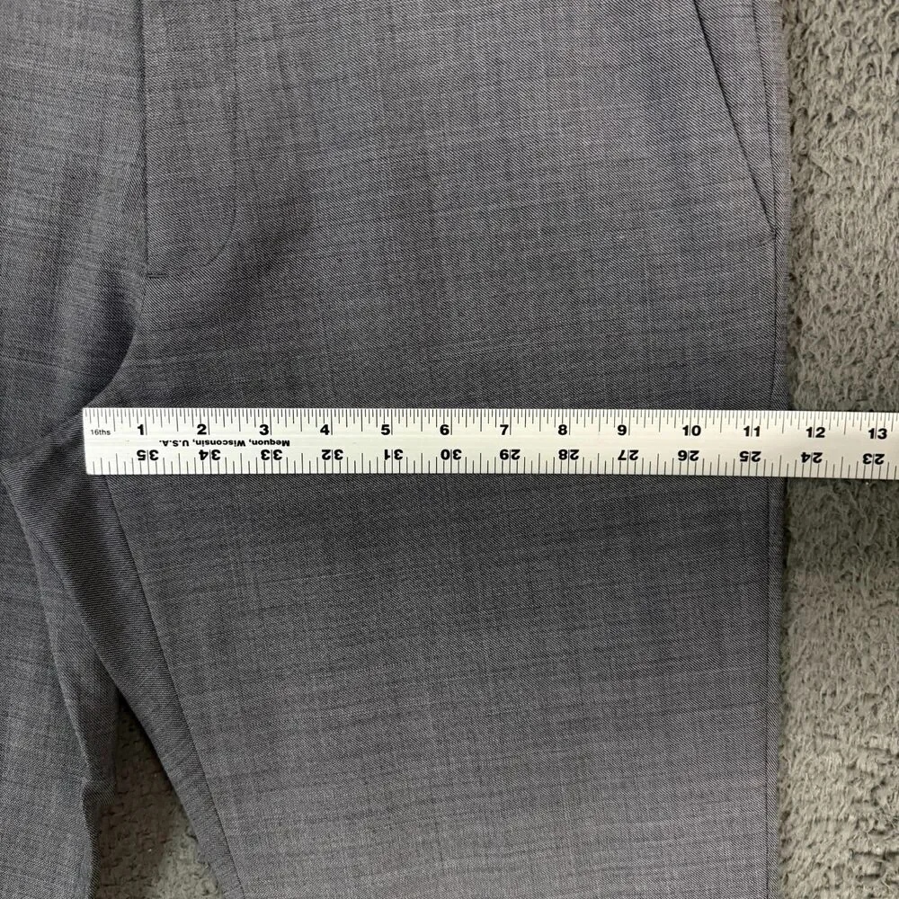 J Crew Dress Pants Mens 32x34 Gray Ludlow Slim Fit Four Season Wool Stretch